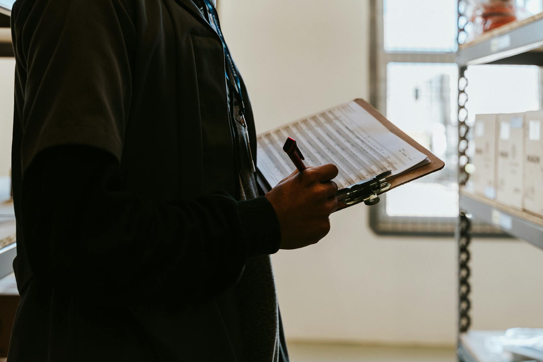 Facility manager inspecting a commercial site